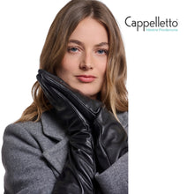 Carica l'immagine nel visualizzatore di Gallery, FLORIANNE Guanti Lunghi in Pelle Nero
