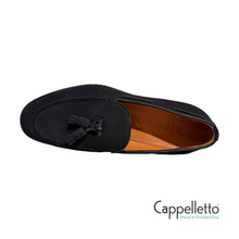 Carica l'immagine nel visualizzatore di Gallery, Mocassino 644 con Nappine in Suede Blu
