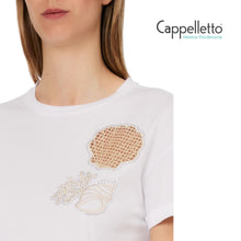Carica l'immagine nel visualizzatore di Gallery, T-Shirt con Ricamo a Jour Bianco WA6413
