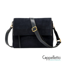 Carica l'immagine nel visualizzatore di Gallery, THREE Borsa in Camoscio/Pelle Notturno

