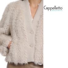 Carica l&#39;immagine nel visualizzatore di Gallery, CHAIMAE Cardigan Corto in EcoPelliccia Betulla
