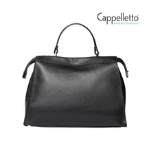 Carica l&#39;immagine nel visualizzatore di Gallery, ADELE L DO Borsa in Pelle Black/Gold
