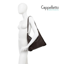 Carica l&#39;immagine nel visualizzatore di Gallery, PENELOPE Borsa in Pelle Double Espresso/Castoro
