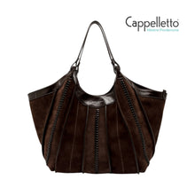 Carica l'immagine nel visualizzatore di Gallery, DUA Borsa Grande in Pelle e Suede Ralph Espresso
