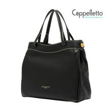 Carica l&#39;immagine nel visualizzatore di Gallery, OTTAVIA Borsa in Pelle Martellata Nera
