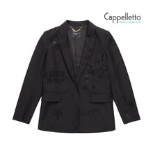 Carica l&#39;immagine nel visualizzatore di Gallery, BLESS Giacca Monopetto con Strass - Nero
