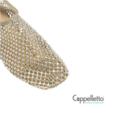 Carica l'immagine nel visualizzatore di Gallery, Ballerine Bijoux Beige Platino All Over Strass
