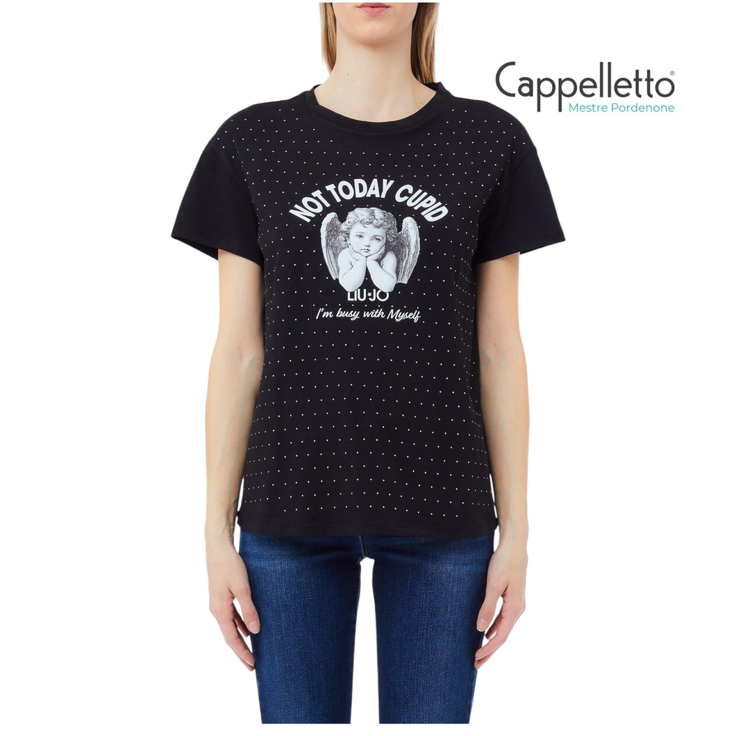 T-Shirt Moda Manica Corta Nero/Cupid MF5414