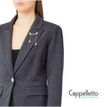 Carica l&#39;immagine nel visualizzatore di Gallery, Blazer Con Bottone Lavagna Scuro/Melange CF5343
