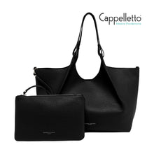 Carica l&#39;immagine nel visualizzatore di Gallery, DUA Big Borsa in Pelle Nero/Castoro
