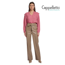 Carica l&#39;immagine nel visualizzatore di Gallery, ANNEMIEREGULAR Pantaloni in Ecopelle Toffee
