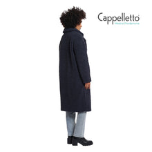 Carica l&#39;immagine nel visualizzatore di Gallery, ELICIA Cappotto Teddy Doppiopetto Notte Grigia
