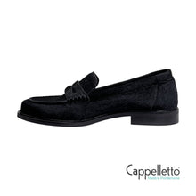 Carica l'immagine nel visualizzatore di Gallery, ELSA Mocassino Donna in Eco Cavallino Nero
