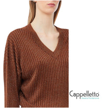 Carica l&#39;immagine nel visualizzatore di Gallery, Maglia Scollo V Toasted Coconut Met MF5390
