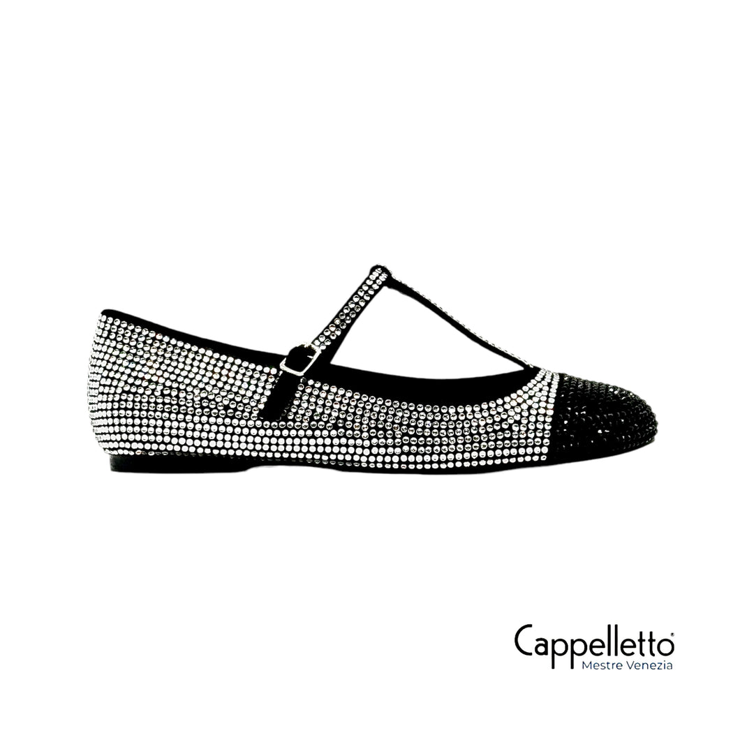 DANIELLA FLAT Ballerina Strass Cinturino