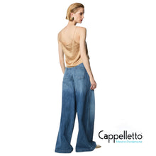 Carica l&#39;immagine nel visualizzatore di Gallery, STAFFA Panta WideLeg Denim Comfort Blu Medio
