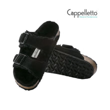 Carica l&#39;immagine nel visualizzatore di Gallery, Arizona Donna Shearling Black Suede
