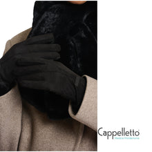 Carica l&#39;immagine nel visualizzatore di Gallery, DANZO Guanti in EcoPelliccia Nera
