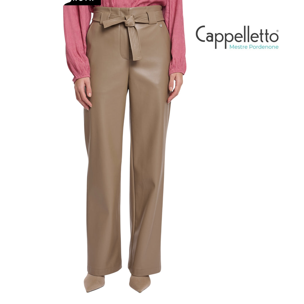 ANNEMIEREGULAR Pantaloni in Ecopelle Toffee