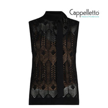 Carica l'immagine nel visualizzatore di Gallery, Top in Maglia con Fiocco Nero WA6329
