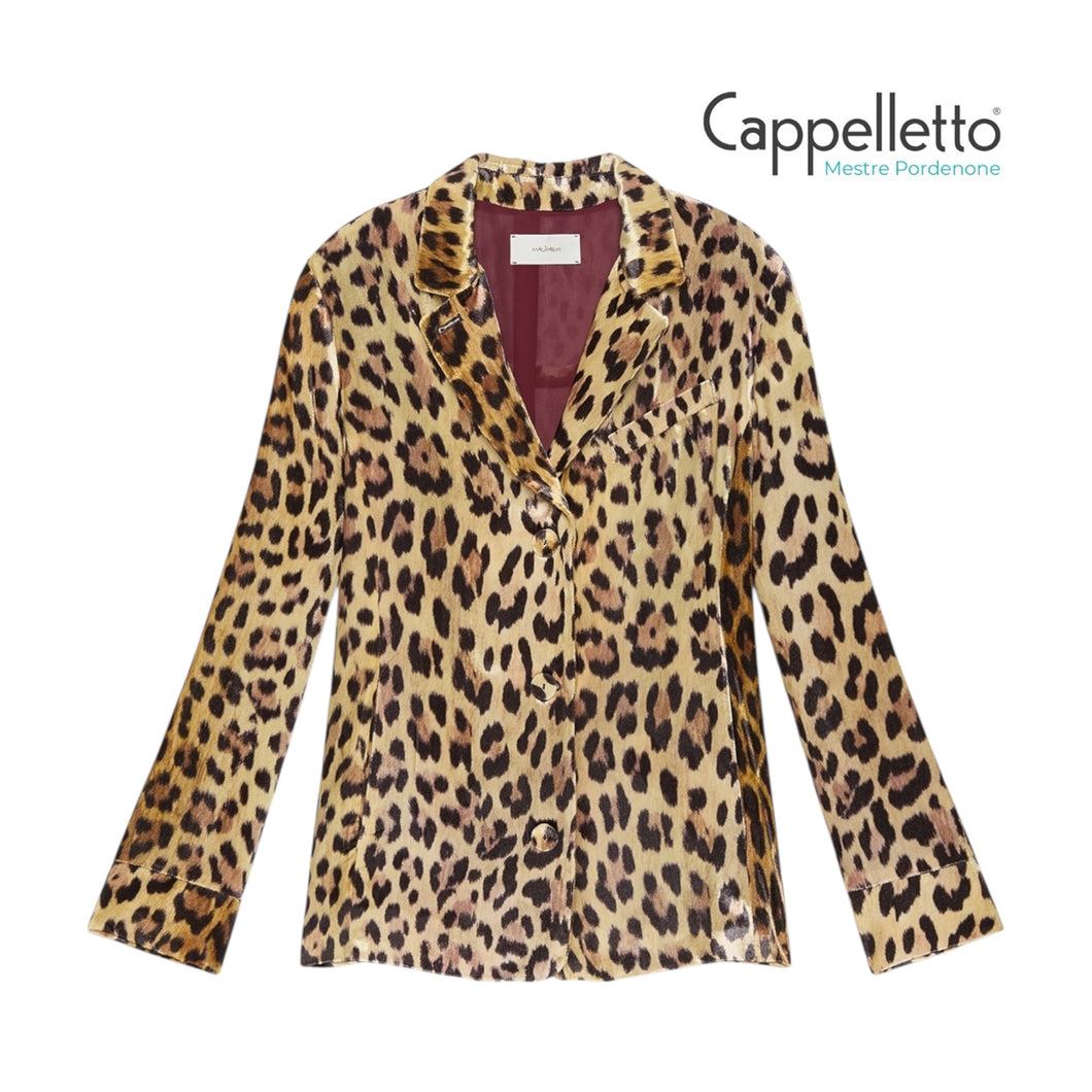 Giacca Velvet Marrone/Beige/Mosto