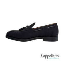 Carica l'immagine nel visualizzatore di Gallery, Mocassino 644 con Nappine in Suede Blu
