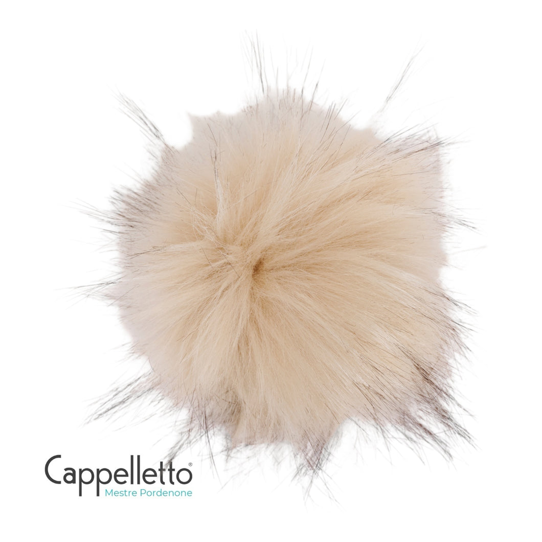 POMPON Staccabile in EcoPelliccia Betulla