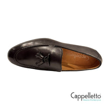 Carica l'immagine nel visualizzatore di Gallery, Loafer Uomo con Nappine in Nappa Spoleto Nero
