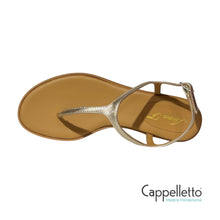 Carica l&#39;immagine nel visualizzatore di Gallery, Sandalo Infradito Flat Laminato Platino
