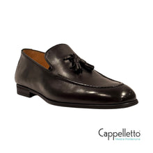 Carica l'immagine nel visualizzatore di Gallery, Loafer Uomo con Nappine in Nappa Spoleto Nero

