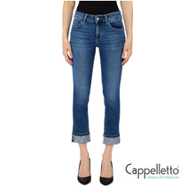 Carica l'immagine nel visualizzatore di Gallery, Jeans Skinny con Strass Blue UA6006

