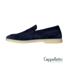 Carica l&#39;immagine nel visualizzatore di Gallery, Loafer Suede Softy Blu
