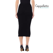 Carica l&#39;immagine nel visualizzatore di Gallery, Gonna Longuette in Maglia Nera MF5034
