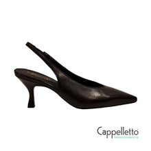 Carica l'immagine nel visualizzatore di Gallery, Slingback in Nappa Nera S670
