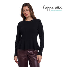 Carica l'immagine nel visualizzatore di Gallery, JELILAH Pullover con Peplum Nero

