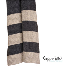 Carica l&#39;immagine nel visualizzatore di Gallery, HETTY Sciarpa a Righe Melange Grigio Scuro

