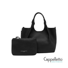 Carica l&#39;immagine nel visualizzatore di Gallery, DUA Borsa in Pelle Nero/Castoro
