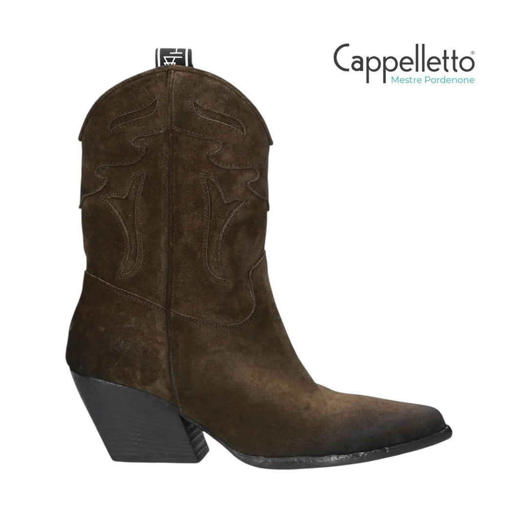 Stivale Texano E2016 in Suede Testa di Moro