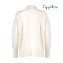 Carica l&#39;immagine nel visualizzatore di Gallery, MORELLI Maglia Collo Alto con Ricamo - Avorio
