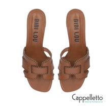 Carica l'immagine nel visualizzatore di Gallery, HOLLY Mules con Tacco in Pelle Cuoio
