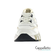 Carica l'immagine nel visualizzatore di Gallery, CLUB105 Sneaker Donna Nylon Laminato Bianco-Champagne
