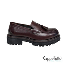 Carica l'immagine nel visualizzatore di Gallery, Mocassino Donna BL35029 Pelle Old Crust Testa di Moro
