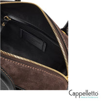 Carica l'immagine nel visualizzatore di Gallery, GEMMA Borsa Pelle Nero/Suede Moka
