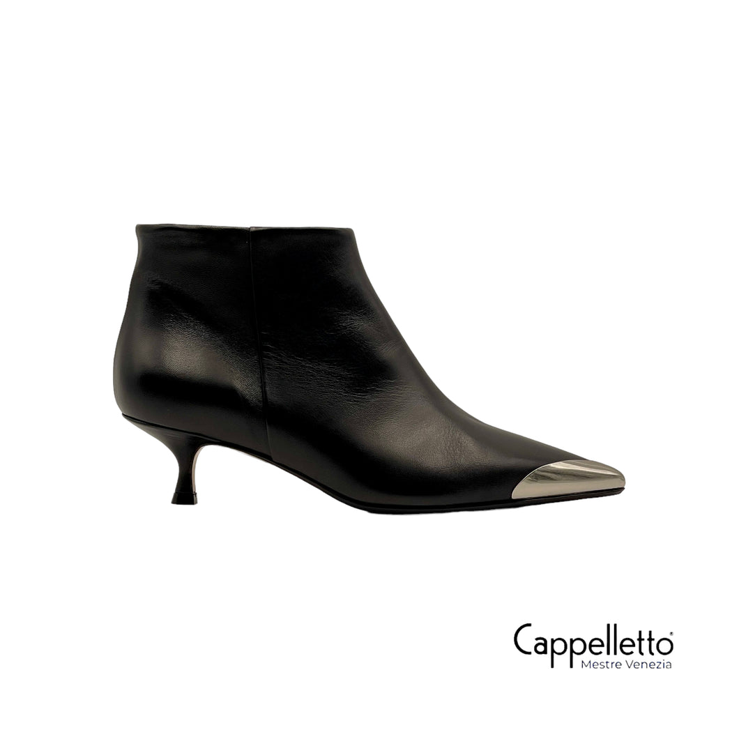 Stivaletto con Puntale Nappa Nero 9397