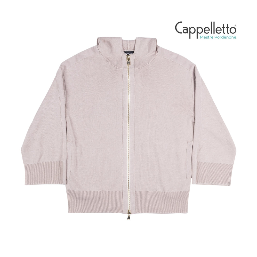 COSTA Maglia con Zip e Cappuccio - Guscio d'Uovo