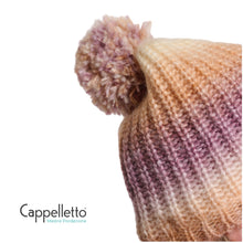 Carica l&#39;immagine nel visualizzatore di Gallery, NIM Berretto Multicolo con PomPon Prugna Mix
