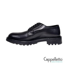 Carica l'immagine nel visualizzatore di Gallery, Scarpa Derby 606 in Pelle Naturale Nera
