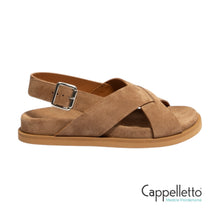 Carica l&#39;immagine nel visualizzatore di Gallery, THALIAS Sandalo Fussbet Velour Nicciolettes
