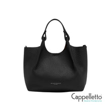 Carica l&#39;immagine nel visualizzatore di Gallery, DUA Borsa in Pelle Nero/Castoro
