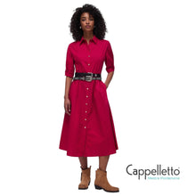 Carica l'immagine nel visualizzatore di Gallery, Abito Midi in Popeline Red Party WA6349

